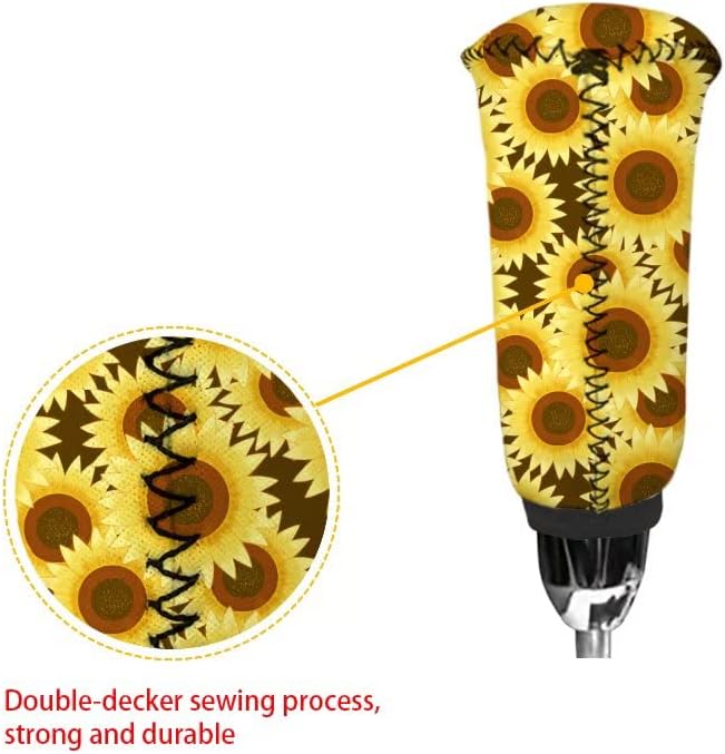 Forchrinse White Bat Car Gear Shift Cover for Women Men 2 Pieces Non Slip Gear Stick Handle Cover + Hand Brake Protector image 4