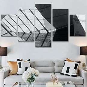 SIGNWIN 5 Panel Canvas Wall Art Modern Art...