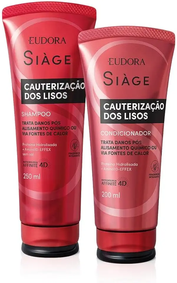 Eudora Kit Siàge Cauterização dos Lisos: Shampoo 250ml + Condicionador 200ml
