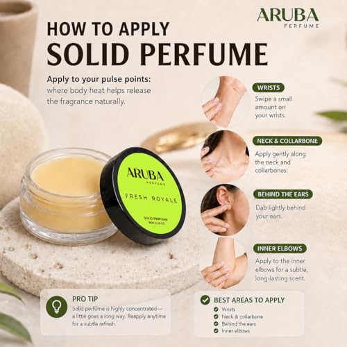Image of Alcohol Free | Fresh Royale |Solid Perfumes | Wax Perfumes for Men & Women | Non-Greasy Cologne | Strong & Lasting Fragrance | Gifting Pack for Him & Her