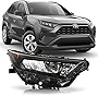 ACANII - For 2019-2021 Toyota RAV4 LE|Hybrid LE w/Black Bezel LED Headlight Headlamp Assembly Replacement Passenger Side