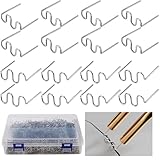 DLronwey Plastic Welding Staples 1000 pcs,2 Types Hot Staples for Decoration,Auto Repair,Architectural Modelling,Toy Manufacturing,Etc.