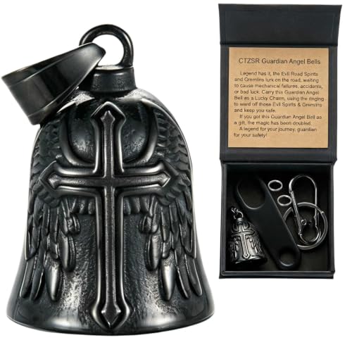 Image of Motorcycle Bell Guardian Angel Gremlin Lucky Charm Gift For Riders