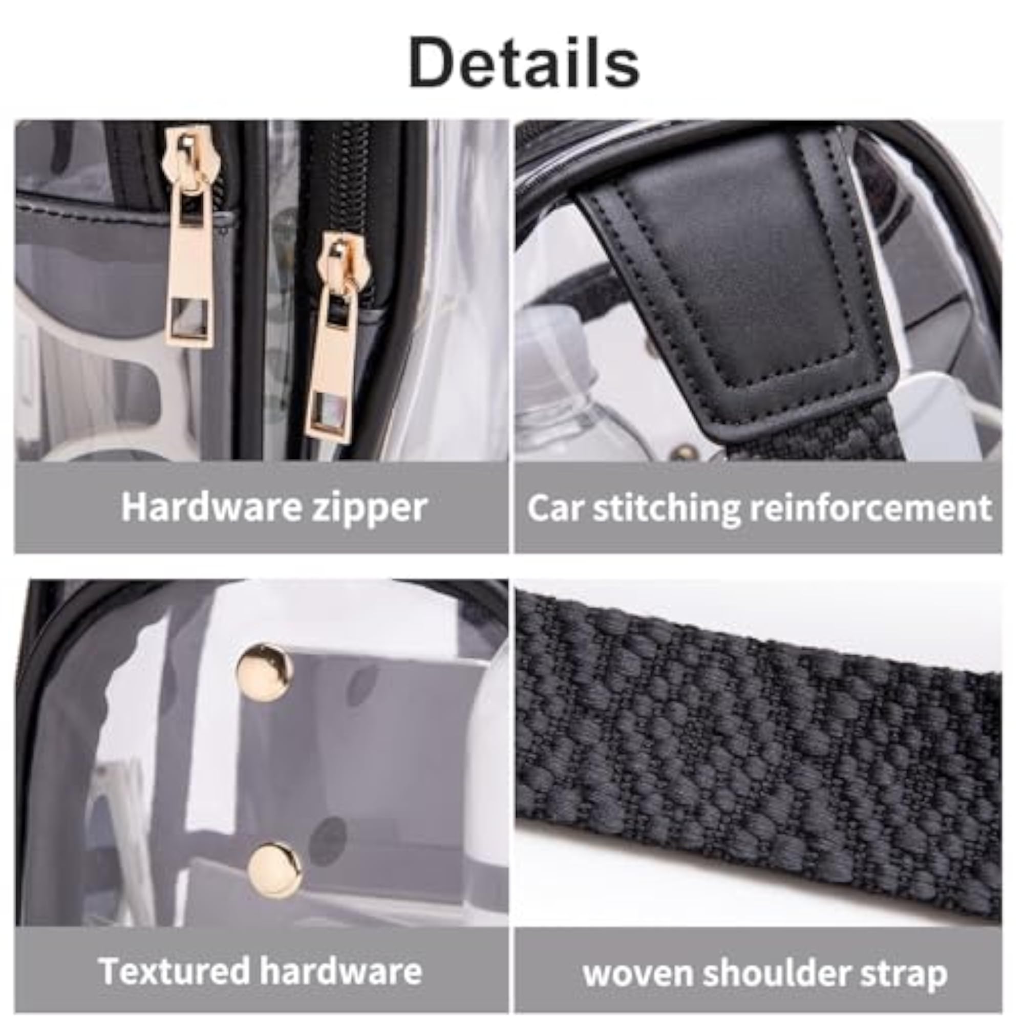 Clear Sling Bag for Stadium Events, Women
