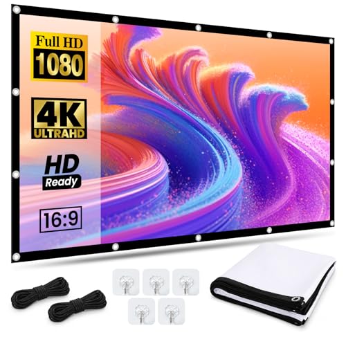 Écran de projection portable trépied grand format toile home cinéma intérieur extérieur