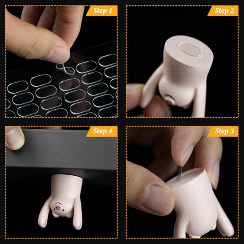 500pcs Clear Sticky Tack Adhesive Poster Putty, Removable Double Sided Museum Gel Glue Dot Stickers, No Trace Mounting Putty for Wall Hanging Picture Museum Putty Balloons Festival Party Decoration