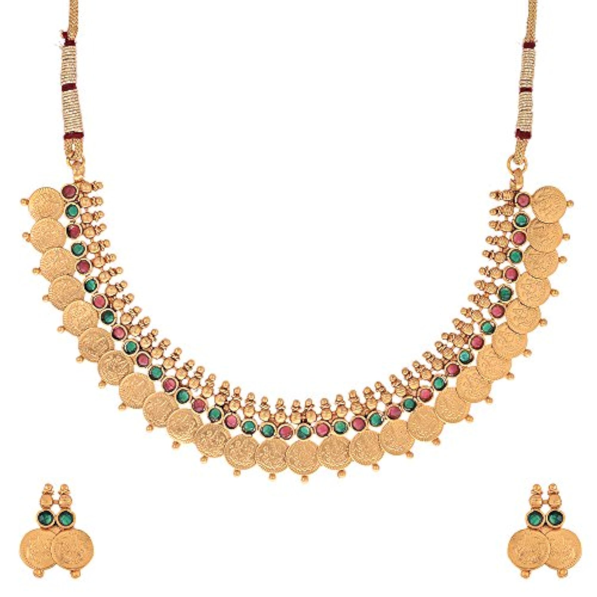 Traditional Maharani Temple Coin Jewellery Set