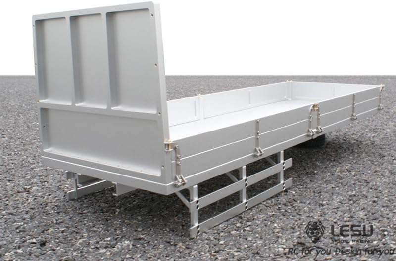 LESU wheelfun Metal Flat Cargo Bucket Containers 6 * 4 60Mm for 1/14 700 RC Truck