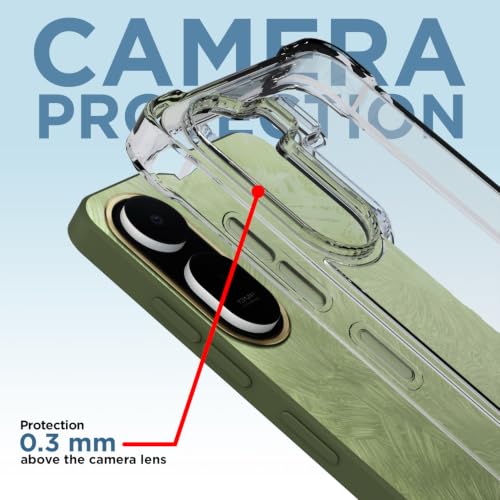 Image of Outlouders Back Cover for Redmi A7 Pro /Poco C85x 5G Clear Transparent PC + TPU Bumper Case with Raised Edges for Shockproof Protection (Transparent)