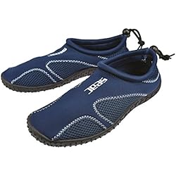 Calzado Para Pescar SEAC Sand, Zapatos de scoglio, Playa y Mar, Unisex adulto, Blanco/Azul, 44 EU