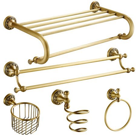 Accessoires de salle de bain laiton bronze anti-rouille couleur bleu marine