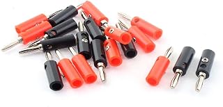 New Lon0167 Fio de cabo de alto-falante de áudio 4 mm Adaptador de conector de banana preto vermelho 10 pares(Audio Lautsprecherkabel Draht 4mm Bananensteckeradapter Schwarz Rot 10 Paare)