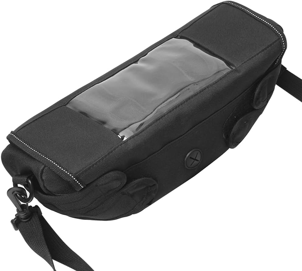 H RUO Waterproof Handlebar Storage Bag Motorcycle Bike Handle Bar Bag with Phone Pouch Compatible with bmw F750GS F850GS R1200GS Triumph Honda Yamaha Suzuki