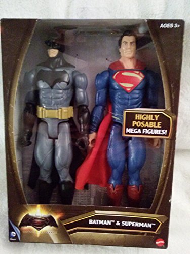 Batman Vs Superman, Batman y Superman, Mega figuras altamente articulables sin abrir en caja