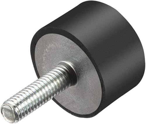 uxcell Soportes de goma de rosca M8,Aisladores de vibración,Amortiguador cilíndrico con espárragos 0.984 x 0.591 in