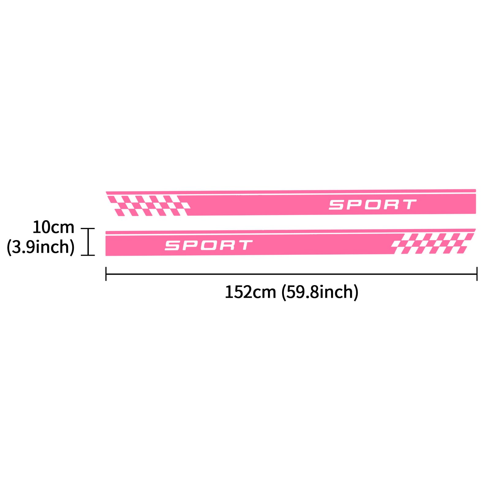 Nuoozy Universal Car Side Skirt Decal Stickers - Grey Racing Stripe Graphics (2-Pack), DIY Vinyl Wrap - View #5