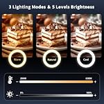 68.5" Overhead Phone Mount Tripod with Ring light, 3000mAh Rechargeable Foldable Ring Light with Stand and Phone Holder for Scan Documents, Video Recording, Photography, Live Streaming, TikTok,YouTube