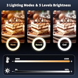 yAyusi Anneau Lumineux Sans Fil avec Trépied, Pliable Support de Caméra Overhead avec Rechargeable Ring Light 174cm pour Enregistrement Vidéo, Photographie, Diffusion en Direct, TikTok, YouTube