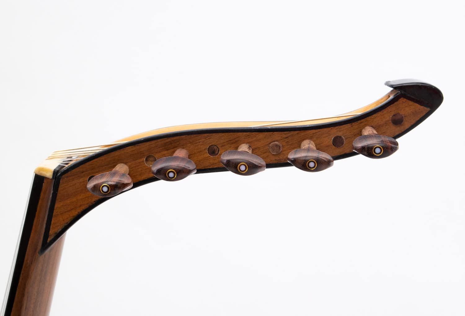Oud acoustique de concert Oud électrique semi-creux avec égaliseur et étui souple Noyer et Burl