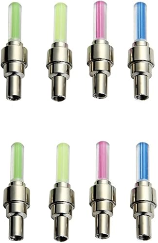 Miniatura 4 de 4Pcs Bike Wheel Flash Light LED Flash Tyre Wheel Valve Cap Light Car Bike Motorcycle