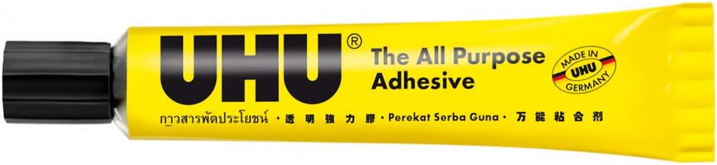 Uhu All Purpose Adhesive, The Tried And Tested Universal Glue For Almost All Gluing Cases Like Crafts And Repair, Tube, 20 Ml, Transparent