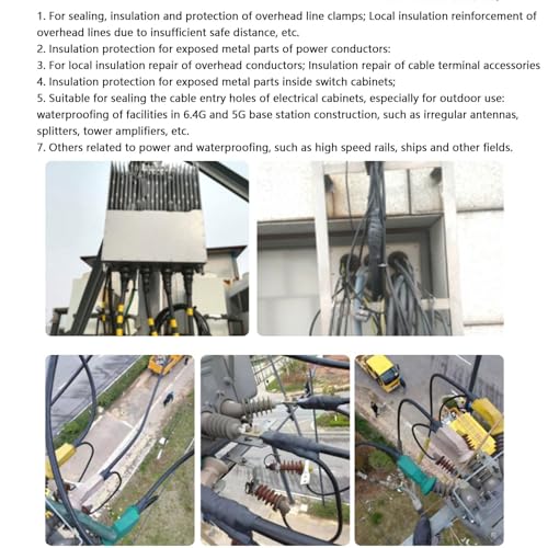 Cinta de caucho autocurable impermeable para aislamiento de cable óptico 4
