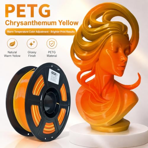 Image of PETG 3D Printer Filament,Flower,Chrysanthemum Yellow,PETG 1.75mm Filament,1kg
