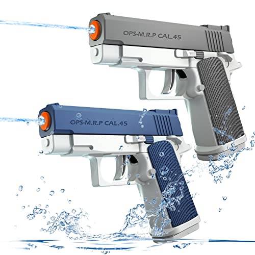 2 Pack Water Gun for Kids - Squirt Guns Water Blaster Soaker 100CC Capacity Water Pistol Toys for Boys Girls Toddlers, Ideal Summer Gifts for Swimming Pool Beach Outdoor Water Toys