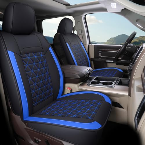 Coverado RAM Seat Cover Full Set, Leather Seat Covers Fit for Dodge…
