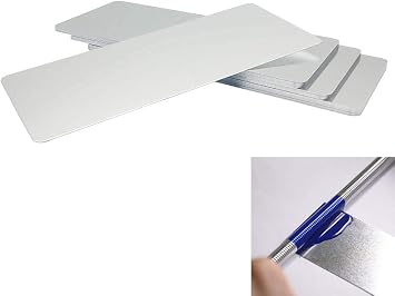BAOSHISHAN 100pcs Paint Coating Testing Tnplate Paint Tin Plate Tinplate Sheets Coating Adhesion Hardness Test Impact Flexibility 150x70x0.28, Without Hole