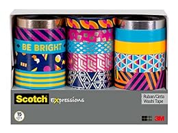 Scotch Expressions Washi Tape Multi Pack, Thin Foil Collection (C1017-5-P1)