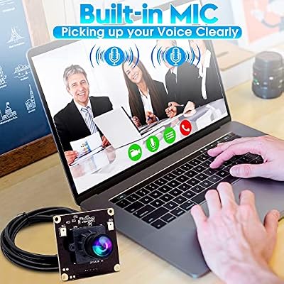 ELP 4K USB Camera 170degree Fisheye USB Webcam Board with Microphone,Ultra HD 3840X2160 30fp 4K Cameras,Wide Angle IMX317 Mini 4K USB Camera Module with Audio for Machine Vision,Smart Kiosk,Robot,ATM