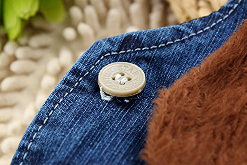 Kidscool Space Baby Toddler Cute Cartoon Coffee Dog Jean Overalls,Blue,18-24 Months #TOP4