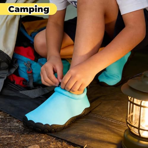 Image of Mishansha Kids Water Shoes Quick-Dry Wide Toe Box Non-Slip Barefoot Shoes Beach Pool Swim Shoes