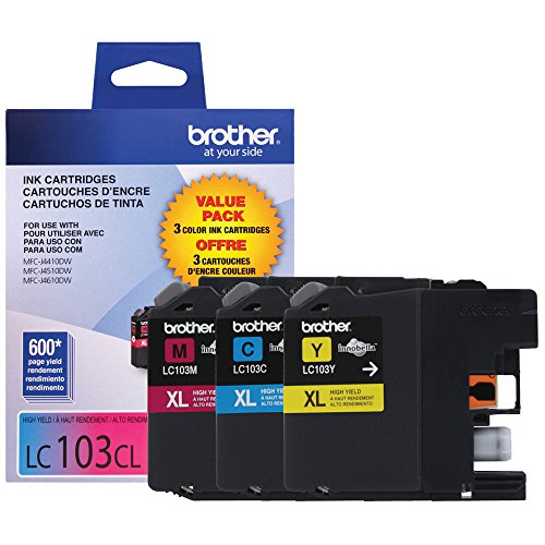 Brother LC103 Ink Cartridge ( Cyan,Magenta,Yellow , 3-Pack )