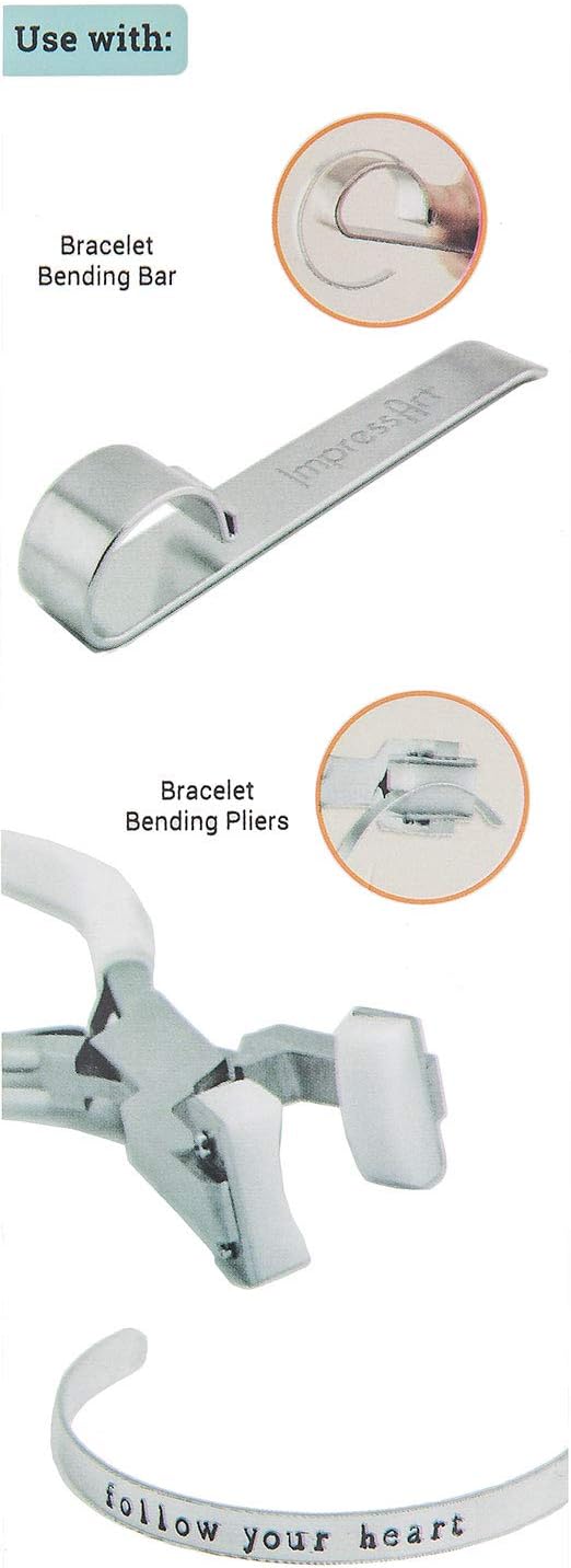 ImpressArt - Bracelet Blanks, 1 1/2" x 6", Aluminum (4 Pack), for Metal Stamping & Engraving