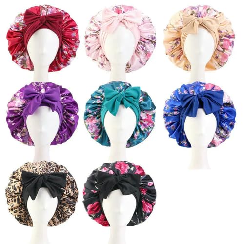 Bonnet de nuit en satin réglable et bonnet de douche réutilisable