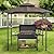 SUNCROWN Outdoor Grill Gazebo 8 x 5, Patio Double Tiered BBQ Canopy w/Air Vent, Gazebo Canopy with 8 Hook Tools for Barbecue Picnic Garden, Backyard, Poolside -Brown