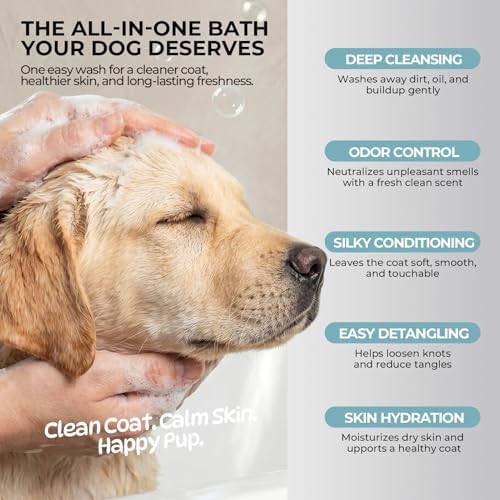 Aurapaws Probiotic Dog Shampoo and Conditioner, Sandalwood Blend, 17oz Each - 2
