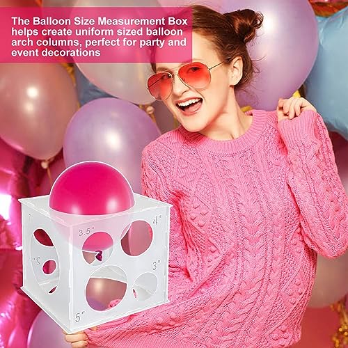JEKUGOT Collapsible Plastic Balloon Sizer Box Cube, 11 Holes, Balloon Size Measurement Tool for Decorations Arches, Columns - Image 4