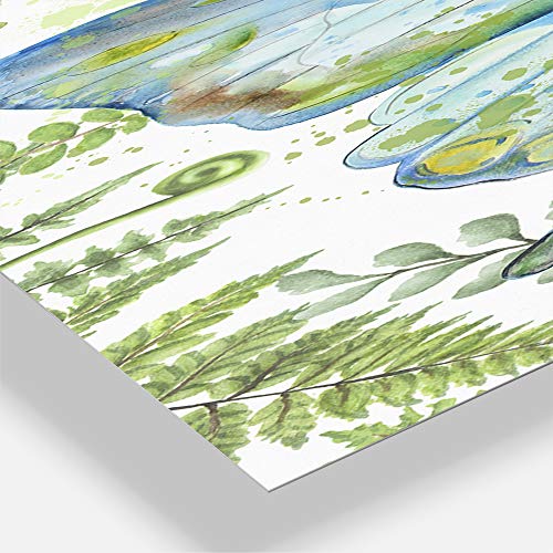 Designq Cabin & Lodge Wall Clock 'Botanical Butterfly Beauty 1' Cottage Large Wall Clock For Living Room Decor #TOP2