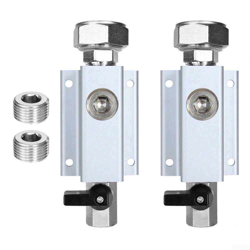 Set di valvole a blocco in alluminio ad alta resistenza da 3/4" con spegnimento rapido e raccordi in ottone per sistemi di compressori d'aria