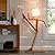 HROOME Tall Floor Lamp for Living Room Bedroom Farmhouse - Artsy Cool Corner Reading Nightstand Light Wood Creative Swing Arm Design for Kids/Boys/Girls, Office, Dorm - E26 Bulb Included (Ash-M)