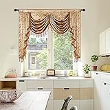 ELKCA European Curtain Valance for Living Room Luxury Window Curtains for Bedroom Swag Valance for Kitchen,Rod Pocket (W59, 1Panel)