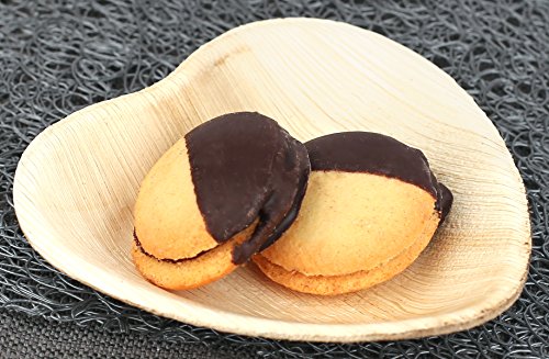 Brheez Palm Leaf Disposable Bamboo Style 4" Heart Shaped Plates - Natural Color - Elegant Sturdy - Biodegradable And Compostable (Pack Of 25) #TOP2