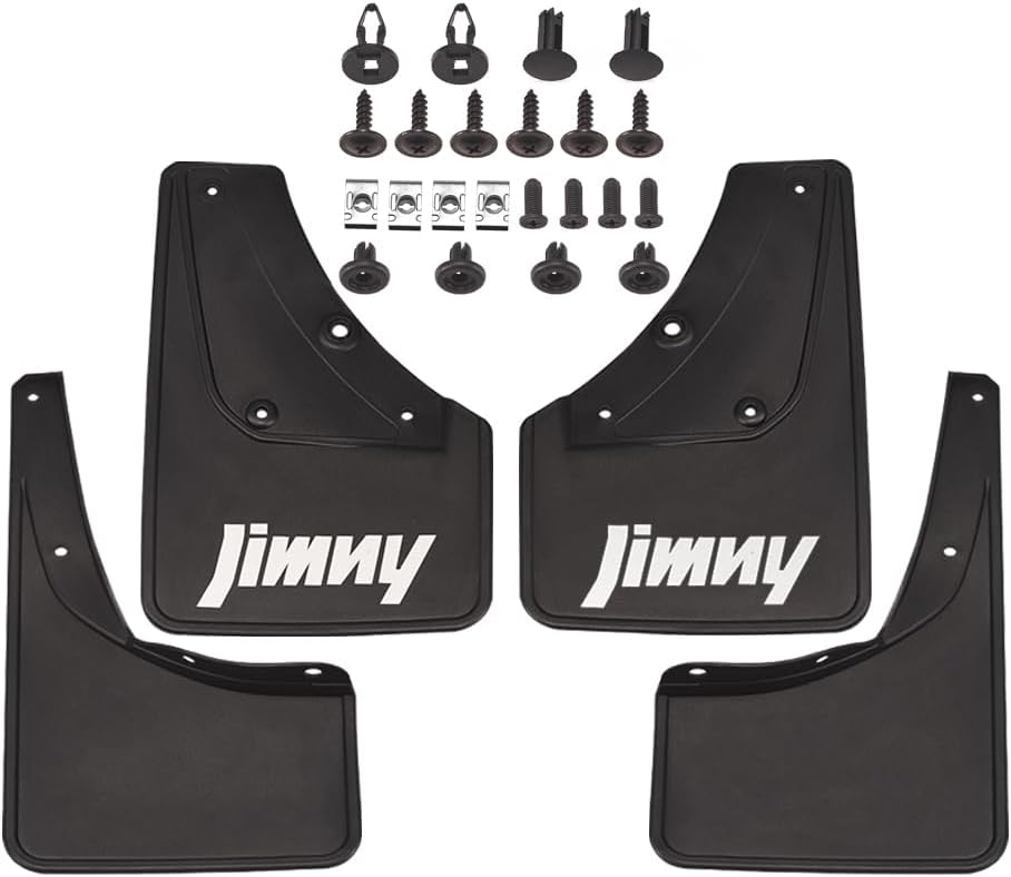 JSCARLIFE Mud Flaps Kit for S-uzuki Jimny BJ74 2019-2022 Premium Front Rear Set Mud Flaps Splash Guards Mudguards Protective Fender 4pcs, Moulded Full Protection Set Splash Mud Guards Black
