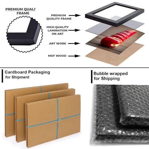 Image of A4 Size Photo Frames - Wall & Tabletop Display, Lightweight Black Frame Khali Frame /A4 Size, 9X12inches (4, White)