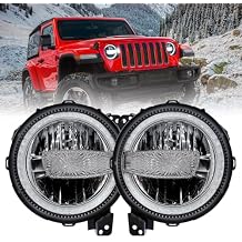 BICYACO DOT 9 Inch LED Headlights Compatible with Jeep Wrangler JL JLU Gladiator JT 2018-2025, 120W Headlamps with DRL High/Low Beam, Plug N Play Replacement- 1 Pair