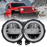 BICYACO DOT 9 Inch LED Headlights with DRL, 120W Headlamps Replacement Compatible with 2018-2025 Jeep Wrangler JL JLU Gladiator JT SUV