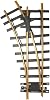 Bachmann Industries Large G Scale Universal Brass Track with 30 Degree 4 Diameter Turnout, Left